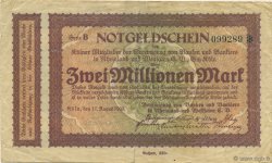 2 Millions Mark ALLEMAGNE Köln 1923  TB+