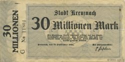 30 Millions Mark ALLEMAGNE Kreuznach 1923  TTB