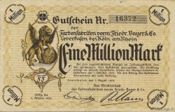 1 Million Mark ALLEMAGNE Leverkusen 1923  TTB