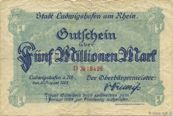 5 Millions Mark ALLEMAGNE Ludwigshafen 1923  B+