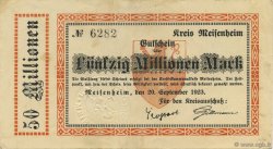 50 Millions Mark ALLEMAGNE Meisenheim 1923  TTB