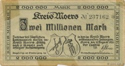 2 Millions Mark GERMANY Moers 1923  F