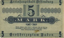 5 Mark ALLEMAGNE Offenburg 1918  TTB