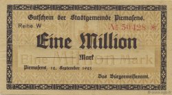 1 Million Mark GERMANY Pirmasens 1923 