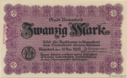 20 Mark DEUTSCHLAND Remscheid 1918 