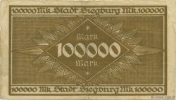 100000 Mark GERMANY Siegburg 1923  F+
