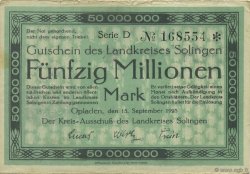 50 Millions Mark GERMANY Solingen 1923  VF