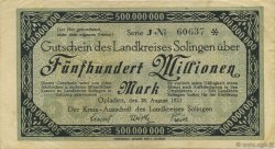 500 Millions Mark ALLEMAGNE Solingen 1923  TTB