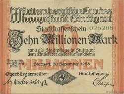 10 Millions Mark ALEMANIA Stuttgart 1923 
