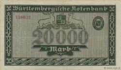 20000 Mark GERMANY Stuttgart 1923 PS.0983 XF