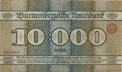 10000 Mark ALLEMAGNE Stuttgart 1923  TTB