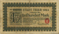 500 Mark ALLEMAGNE Trier - Trèves 1922  TB