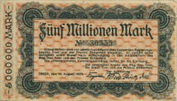 5 Millions Mark GERMANY Trier - Trèves 1923  VF