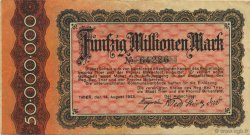 50 Millions Mark GERMANY Trier - Trèves 1923  VF