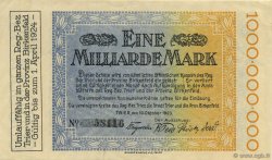 1 Milliard Mark ALLEMAGNE Trier - Trèves 1923  SPL