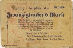 20000 Mark ALLEMAGNE Uhrweiler 1923  TB