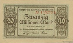 20 Millions Mark ALLEMAGNE Wiesbaden 1923  SUP+