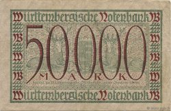 50000 Mark ALLEMAGNE Stuttgart 1923 PS.0984 TTB