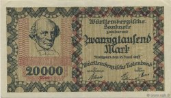 20000 Mark ALLEMAGNE Stuttgart 1923 PS.0983 SUP