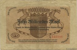 10 Milliards Mark ALLEMAGNE Stuttgart 1923 PS.0990a pr.TTB