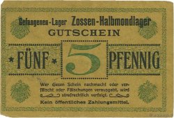 5 Pfennig ALLEMAGNE Zossen-Halbmondlager 1916 
