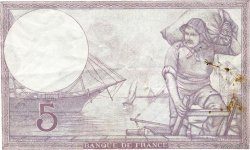 5 Francs FEMME CASQUÉE modifié FRANCE  1939 F.04.14 TTB