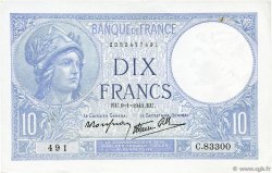 10 Francs MINERVE modifié FRANKREICH  1941 F.07.27 fST+