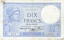 10 Francs MINERVE modifié FRANCE  1941 F.07.28 B+
