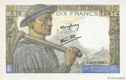 10 Francs MINEUR FRANCE  1944 F.08.11 SUP+