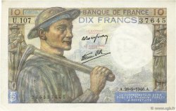 10 Francs MINEUR FRANKREICH  1946 F.08.15 fST+