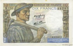 10 Francs MINEUR FRANCE  1946 F.08.15 SUP