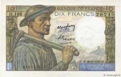 10 Francs MINEUR FRANKREICH  1949 F.08.22 VZ+