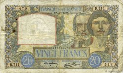 20 Francs TRAVAIL ET SCIENCE FRANCE  1940 F.12.04