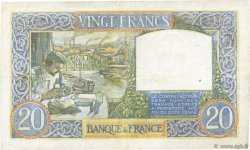 20 Francs TRAVAIL ET SCIENCE FRANCE  1940 F.12.08 TB+