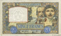 20 Francs TRAVAIL ET SCIENCE FRANCE  1941 F.12.16 TTB+