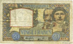 20 Francs TRAVAIL ET SCIENCE FRANCE  1941 F.12.19 pr.TB