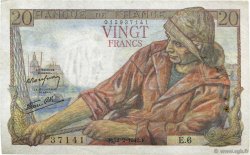 20 Francs PÊCHEUR FRANCE  1942 F.13.01 TTB