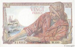 20 Francs PÊCHEUR FRANCE  1945 F.13.10 pr.SUP