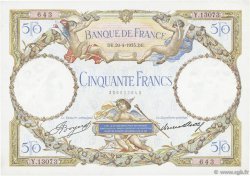 50 Francs LUC OLIVIER MERSON type modifié FRANCE  1933 F.16.04 TTB+