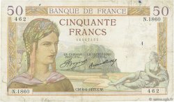 50 Francs CÉRÈS FRANCE  1935 F.17.10