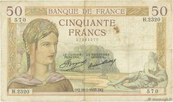 50 Francs CÉRÈS FRANCE  1935 F.17.13 F+