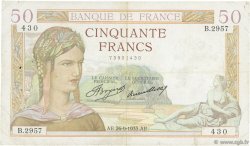 50 Francs CÉRÈS FRANCE  1935 F.17.17 TB