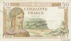 50 Francs CÉRÈS FRANCE  1935 F.17.18 TB+