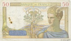50 Francs CÉRÈS modifié FRANCE  1939 F.18.20 TB