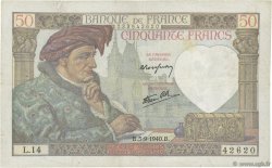 50 Francs JACQUES CŒUR FRANCE  1940 F.19.02