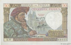 50 Francs JACQUES CŒUR FRANCE  1940 F.19.04 VF