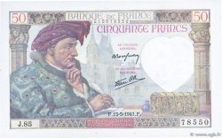 50 Francs JACQUES CŒUR FRANCIA  1941 F.19.11 SC