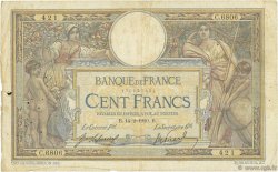 100 Francs LUC OLIVIER MERSON sans LOM FRANCE  1920 F.23.12 B