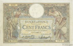 100 Francs LUC OLIVIER MERSON grands cartouches FRANCE  1925 F.24.03 TB+