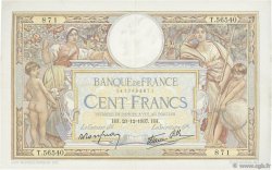 100 Francs LUC OLIVIER MERSON type modifié FRANKREICH  1937 F.25.06